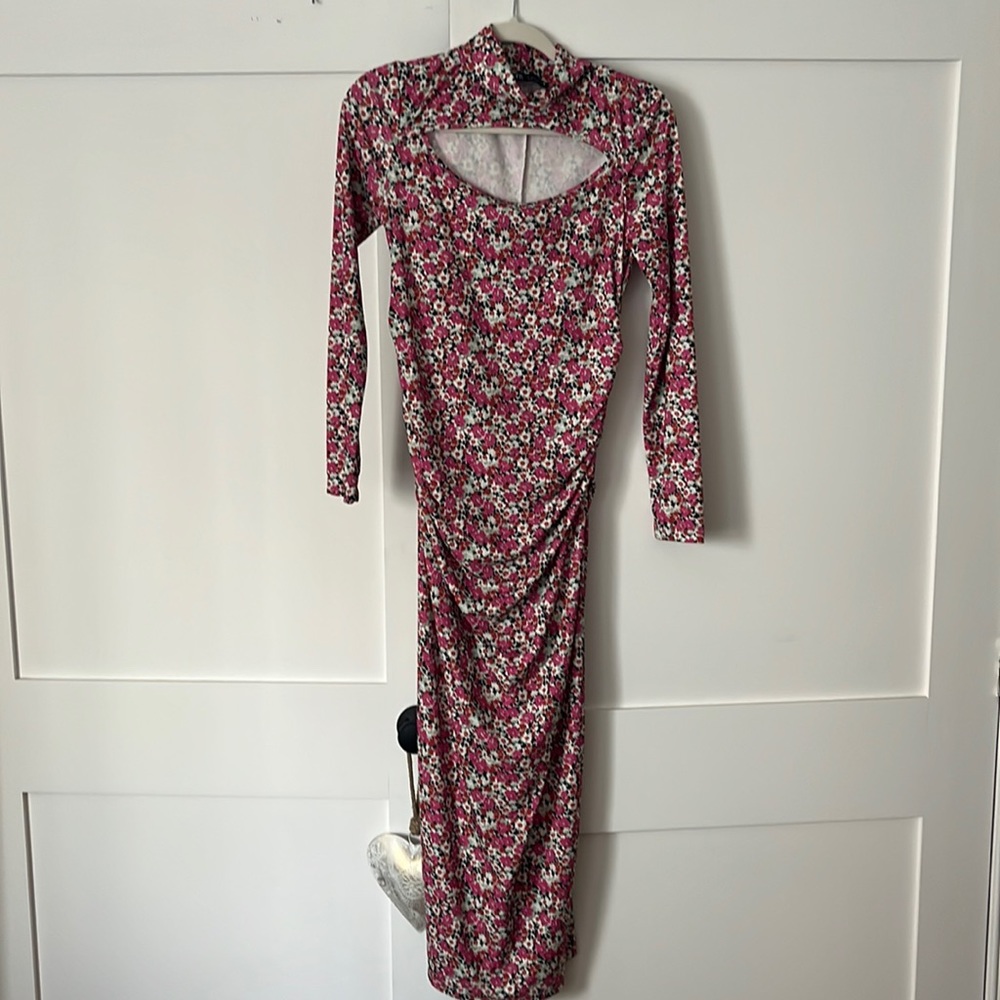 Longsleeve high neck floral dress